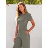 imageANRABESS Jumpsuits for Women Casual Summer 2025 Short Sleeve Loose Wide leg Pants Dressy Romper Jumpers One Piece OutfitsArmy Green
