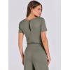 imageANRABESS Jumpsuits for Women Casual Summer 2025 Short Sleeve Loose Wide leg Pants Dressy Romper Jumpers One Piece OutfitsArmy Green