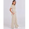 imageANRABESS Jumpsuits for Women Casual Summer 2025 Short Sleeve Loose Wide leg Pants Dressy Romper Jumpers One Piece OutfitsBeige