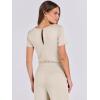 imageANRABESS Jumpsuits for Women Casual Summer 2025 Short Sleeve Loose Wide leg Pants Dressy Romper Jumpers One Piece OutfitsBeige