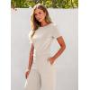 imageANRABESS Jumpsuits for Women Casual Summer 2025 Short Sleeve Loose Wide leg Pants Dressy Romper Jumpers One Piece OutfitsBeige