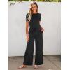 imageANRABESS Jumpsuits for Women Casual Summer 2025 Short Sleeve Loose Wide leg Pants Dressy Romper Jumpers One Piece OutfitsBlack