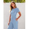 imageANRABESS Jumpsuits for Women Casual Summer 2025 Short Sleeve Loose Wide leg Pants Dressy Romper Jumpers One Piece OutfitsBlue