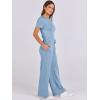 imageANRABESS Jumpsuits for Women Casual Summer 2025 Short Sleeve Loose Wide leg Pants Dressy Romper Jumpers One Piece OutfitsBlue