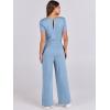 imageANRABESS Jumpsuits for Women Casual Summer 2025 Short Sleeve Loose Wide leg Pants Dressy Romper Jumpers One Piece OutfitsBlue