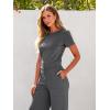 imageANRABESS Jumpsuits for Women Casual Summer 2025 Short Sleeve Loose Wide leg Pants Dressy Romper Jumpers One Piece OutfitsDeep Gray