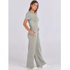 imageANRABESS Jumpsuits for Women Casual Summer 2025 Short Sleeve Loose Wide leg Pants Dressy Romper Jumpers One Piece OutfitsLight Khaki