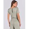 imageANRABESS Jumpsuits for Women Casual Summer 2025 Short Sleeve Loose Wide leg Pants Dressy Romper Jumpers One Piece OutfitsLight Khaki