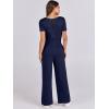 imageANRABESS Jumpsuits for Women Casual Summer 2025 Short Sleeve Loose Wide leg Pants Dressy Romper Jumpers One Piece OutfitsNavy Blue