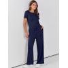 imageANRABESS Jumpsuits for Women Casual Summer 2025 Short Sleeve Loose Wide leg Pants Dressy Romper Jumpers One Piece OutfitsNavy Blue