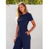 imageANRABESS Jumpsuits for Women Casual Summer 2025 Short Sleeve Loose Wide leg Pants Dressy Romper Jumpers One Piece OutfitsNavy Blue
