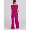 imageANRABESS Jumpsuits for Women Casual Summer 2025 Short Sleeve Loose Wide leg Pants Dressy Romper Jumpers One Piece OutfitsRose