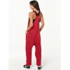 imageANRABESS Jumpsuits for Women Casual Summer Overalls Sleeveless Spaghetti Strap Romper Jumpers Trendy Beach Vacation OutfitsBright Red