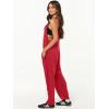 imageANRABESS Jumpsuits for Women Casual Summer Overalls Sleeveless Spaghetti Strap Romper Jumpers Trendy Beach Vacation OutfitsBright Red