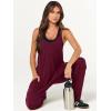 imageANRABESS Jumpsuits for Women Casual Summer Overalls Sleeveless Spaghetti Strap Romper Jumpers Trendy Beach Vacation OutfitsBurgundy