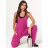imageANRABESS Jumpsuits for Women Casual Summer Overalls Sleeveless Spaghetti Strap Romper Jumpers Trendy Beach Vacation OutfitsHot Pink