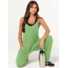 imageANRABESS Jumpsuits for Women Casual Summer Overalls Sleeveless Spaghetti Strap Romper Jumpers Trendy Beach Vacation OutfitsLight Green