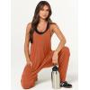 imageANRABESS Jumpsuits for Women Casual Summer Overalls Sleeveless Spaghetti Strap Romper Jumpers Trendy Beach Vacation OutfitsOrange