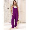 imageANRABESS Jumpsuits for Women Casual Summer Overalls Sleeveless Spaghetti Strap Romper Jumpers Trendy Beach Vacation OutfitsPurpple