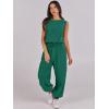 imageANRABESS Jumpsuits for Women Casual Summer Sleeveless 2025 Romper One Piece Outfit Active Workout Lounge Jumpsuits Pockets Green Small