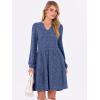 imageANRABESS Long Sleeve Dress for Women V Neck 2025 Fall Casual Ribbed Knit Flowy Swing Short Sweater Dresses with PocketsDark Blue