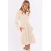 imageANRABESS Long Sleeve Dress for Women V Neck 2025 Fall Casual Ribbed Knit Flowy Swing Short Sweater Dresses with PocketsLight Khaki