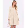 imageANRABESS Long Sleeve Dress for Women V Neck 2025 Fall Casual Ribbed Knit Flowy Swing Short Sweater Dresses with PocketsLight Khaki