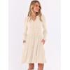 imageANRABESS Long Sleeve Dress for Women V Neck 2025 Fall Casual Ribbed Knit Flowy Swing Short Sweater Dresses with PocketsLight Khaki