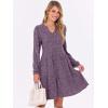 imageANRABESS Long Sleeve Dress for Women V Neck 2025 Fall Casual Ribbed Knit Flowy Swing Short Sweater Dresses with PocketsPurple