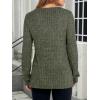 imageANRABESS Long Sleeve Shirts for Women V Neck Tunic Tops Business Casual Loose Fall Lightweight Sweaters Fashion Clothes 2025Deep Green