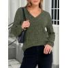 imageANRABESS Long Sleeve Shirts for Women V Neck Tunic Tops Business Casual Loose Fall Lightweight Sweaters Fashion Clothes 2025Deep Green