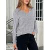 imageANRABESS Long Sleeve Shirts for Women V Neck Tunic Tops Business Casual Loose Fall Lightweight Sweaters Fashion Clothes 2025Grey