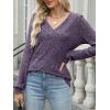 imageANRABESS Long Sleeve Shirts for Women V Neck Tunic Tops Business Casual Loose Fall Lightweight Sweaters Fashion Clothes 2025Purple