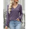 imageANRABESS Long Sleeve Shirts for Women V Neck Tunic Tops Business Casual Loose Fall Lightweight Sweaters Fashion Clothes 2025Purple