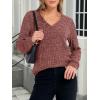 imageANRABESS Long Sleeve Shirts for Women V Neck Tunic Tops Business Casual Loose Fall Lightweight Sweaters Fashion Clothes 2025Rust