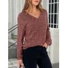 imageANRABESS Long Sleeve Shirts for Women V Neck Tunic Tops Business Casual Loose Fall Lightweight Sweaters Fashion Clothes 2025Rust