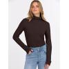 imageANRABESS Long Sleeve Thermal Shirt for Women Turtleneck Slim Fit Tshirt Top 2025 Fall Basic Tee Winter Underwear ClothesChocolate