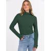 imageANRABESS Long Sleeve Thermal Shirt for Women Turtleneck Slim Fit Tshirt Top 2025 Fall Basic Tee Winter Underwear ClothesForest Green
