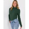 imageANRABESS Long Sleeve Thermal Shirt for Women Turtleneck Slim Fit Tshirt Top 2025 Fall Basic Tee Winter Underwear ClothesForest Green
