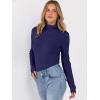 imageANRABESS Long Sleeve Thermal Shirt for Women Turtleneck Slim Fit Tshirt Top 2025 Fall Basic Tee Winter Underwear ClothesNavy Blue