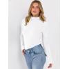 imageANRABESS Long Sleeve Thermal Shirt for Women Turtleneck Slim Fit Tshirt Top 2025 Fall Basic Tee Winter Underwear ClothesPure White