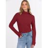 imageANRABESS Long Sleeve Thermal Shirt for Women Turtleneck Slim Fit Tshirt Top 2025 Fall Basic Tee Winter Underwear ClothesRed