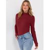 imageANRABESS Long Sleeve Thermal Shirt for Women Turtleneck Slim Fit Tshirt Top 2025 Fall Basic Tee Winter Underwear ClothesRed