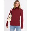 imageANRABESS Long Sleeve Thermal Shirt for Women Turtleneck Slim Fit Tshirt Top 2025 Fall Basic Tee Winter Underwear ClothesRed