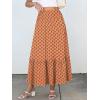imageANRABESS Maxi Skirts for Women 2025 Summer Boho Long Flowy Floral Elastic High Waist Skirt Casual Travel Skirt with PocketsOrange
