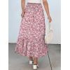 imageANRABESS Maxi Skirts for Women 2025 Summer Boho Long Flowy Floral Elastic High Waist Skirt Casual Travel Skirt with PocketsPink Floral