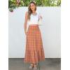 imageANRABESS Maxi Skirts for Women 2025 Summer Boho Long Flowy Floral Elastic High Waist Skirt Casual Travel Skirt with PocketsYellow Purple Floral