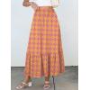 imageANRABESS Maxi Skirts for Women 2025 Summer Boho Long Flowy Floral Elastic High Waist Skirt Casual Travel Skirt with PocketsYellow Purple Floral