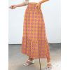 imageANRABESS Maxi Skirts for Women 2025 Summer Boho Long Flowy Floral Elastic High Waist Skirt Casual Travel Skirt with PocketsYellow Purple Floral
