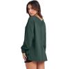 imageANRABESS Oversized Long Sleeve Shirts for Women Off the Shoulder Sweatshirt Loose V Neck Tunic Tops High Low Sweater 2025Dark Green